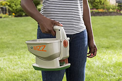 Image of Scotts Wizz Hand-Held Spreader with EdgeGuard Technology - Apply Grass Seed, Fertilizer or Weed Control Products, Battery Powered, Holds up to 2,500 sq ft of Scotts Lawn Products