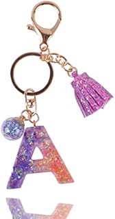 VINTAGE EMBROIDERY V.E. Initial Keychain Letter Alphabet Sweet Bag Charm Key Chain for Women Girl Birthday Gifts