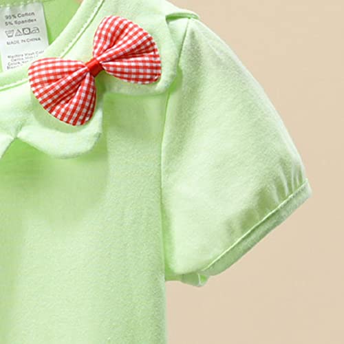 Crop Top for Girls 7to8 Under 5 Sleeve T Casual Outing Holiday 1 to 10 Years Crop Top for Girls 7to8 (Green, 6-12Months)4