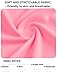 IVOVFANZY Mens Turtleneck Long Sleeve Casual Slim Fit Basic Tops Lightweight Pullover Underwear T-Shirt(Neon Pink, M)