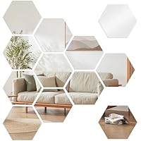 Lytonix 12 Piezas Espejo Adhesivo Pared Acrílico, Hexagonal