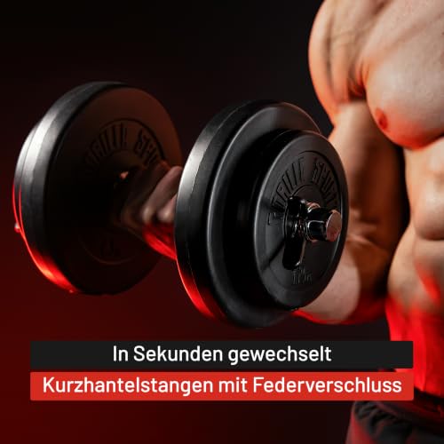 GORILLA SPORTS® Kurzhantelstange 35 cm, 30 mm, bis 100 kg, 2er Set – Ansicht 4