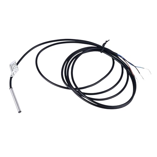 Hamwesh Inductive Proximity Sensor, Compact M4 NPN NC DC 3 Wire Switch with 1mm Detecting Distance and LED Indicator for Industrial Applications