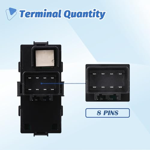 AiYiGu Driver Side Power Window Switch & 3 Pcs Passenger Window Switches, Compatible with 2007-2013 Chevy Silverado/GMC Sierra 1500 2500HD 3500HD/2009-16 Chevrolet Traverse/2010-13 Yukon/2008-11 HHR by AiYiGu - Image 6