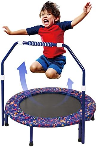 Trampoline for Kids Foldable Kids Trampoline with Foam Handle and Safety Padded Cover,Indoor Outdoor Bungee Rebounder Trampoline for Boys Girls
