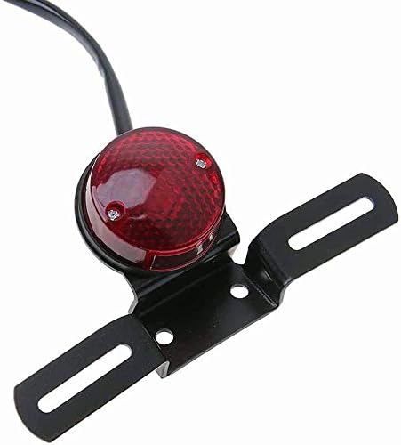 Krtopo Tail Brake Stop Motorcycle Turn Signal Light Red Chopped Fender Edge Universal Modified Retro