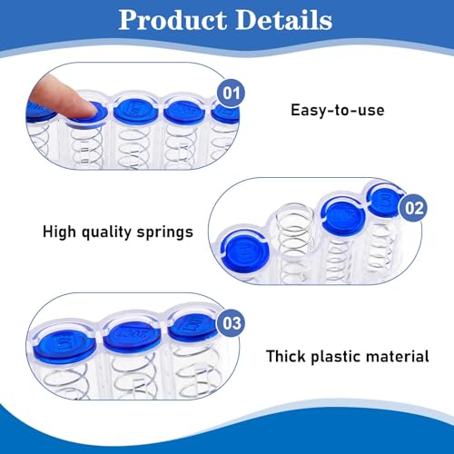 Münzbox mit 5 Fächern, Transparentes münzhalter auto, Kleingeldsortierer für 2€, 1€, 50 Cent, 20 Cent und 10 Cent, Robuste Kunststoffkonstruktion