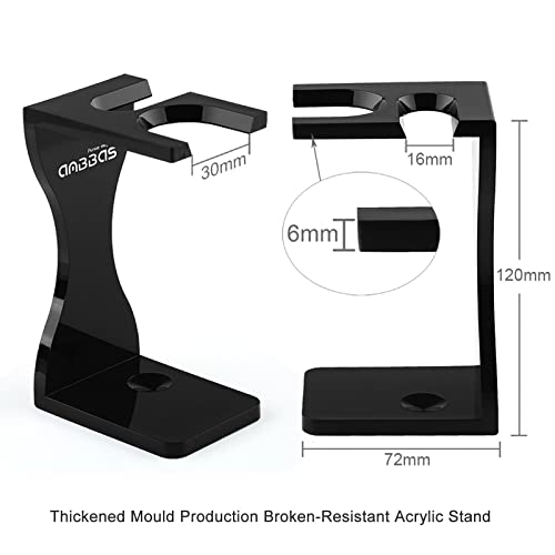 Anbbas Shaving Brush Synthetic Badger And 100G Shaving Soap With Bowl Stainless Steel,Black Acrylic Shaving Stand Holer For Man Wet Shave Kit #TOP3