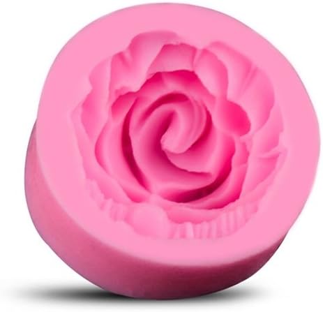 BestCool 1 x Large Rose Flower Pattern Pink Silicone Cake Mould Baking Mould Silicone Cake Mould Fondant Mould