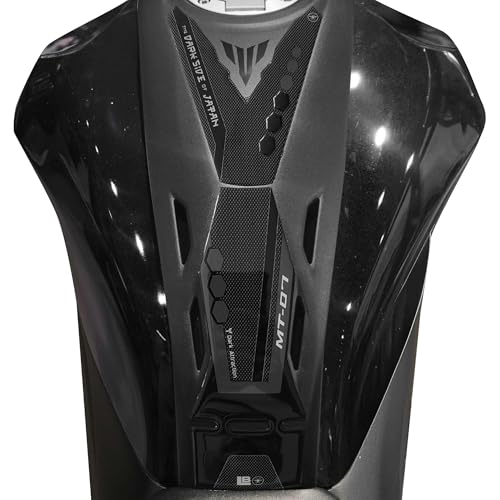 labelbike - Autocollant 3D Moto Réservoir Protection et Décoration en Résine Compatible avec Yamaha MT-07 2025 - Couleur Gris