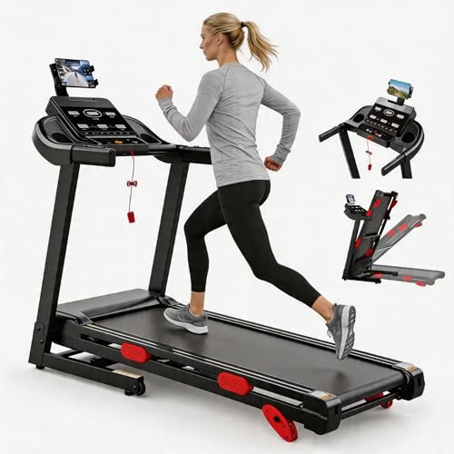 Image of Foldable Exercise Treadmill for Small Space, APP Control, Bluetooth Connectivity