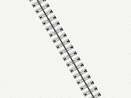 Cahier à spirale à pois anti cornes grand format avec couverture transparente - 6