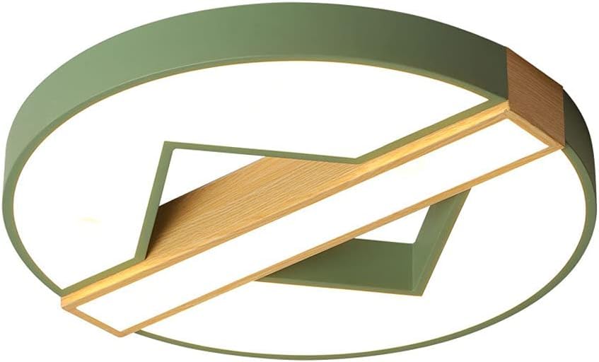 Plafonnier LED moderne rond 42cm 46W lumière blanche verte
