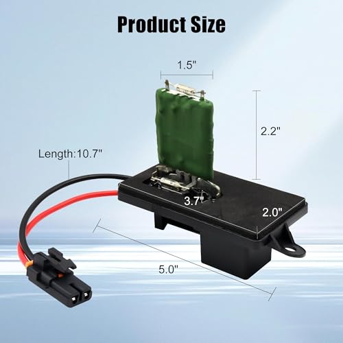 Image of 89019089 HVAC Blower Motor Fan Resistor Compatible with 1999-2006 Chevy Silverado GMC Sierra 1500 2500 3500, 2000-2002 GMC Yukon Replaces 973-004, 89018597, 22807122, RU371
