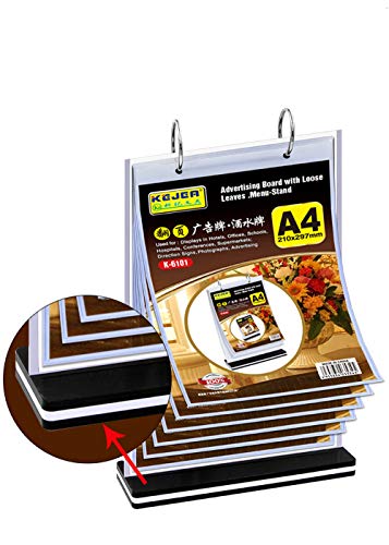 Flip A4 Desktop Card Multi-Page Desktop Card, Multi-Page Beverage Card, Multi-Function Display Card, Menu Price Card, T Type 8.5 X 11 #TOP3