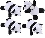 Acewen 4Pcs Panda Brooch Pins Plush Stuffed Animals Bear for Hat Bag Shoes Clothing Pin Accessories Chinese Souvenir Collection Gifts Birthday Gift Home Ornaments Decor, Black&white, One Size