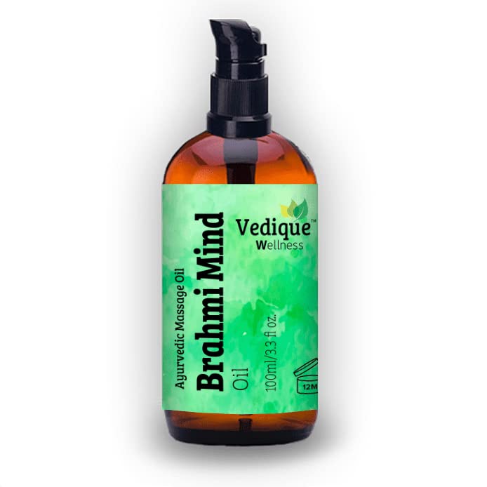 Huile Brahmi Mind VEDIQUE Remedies de massage tête 500 ml