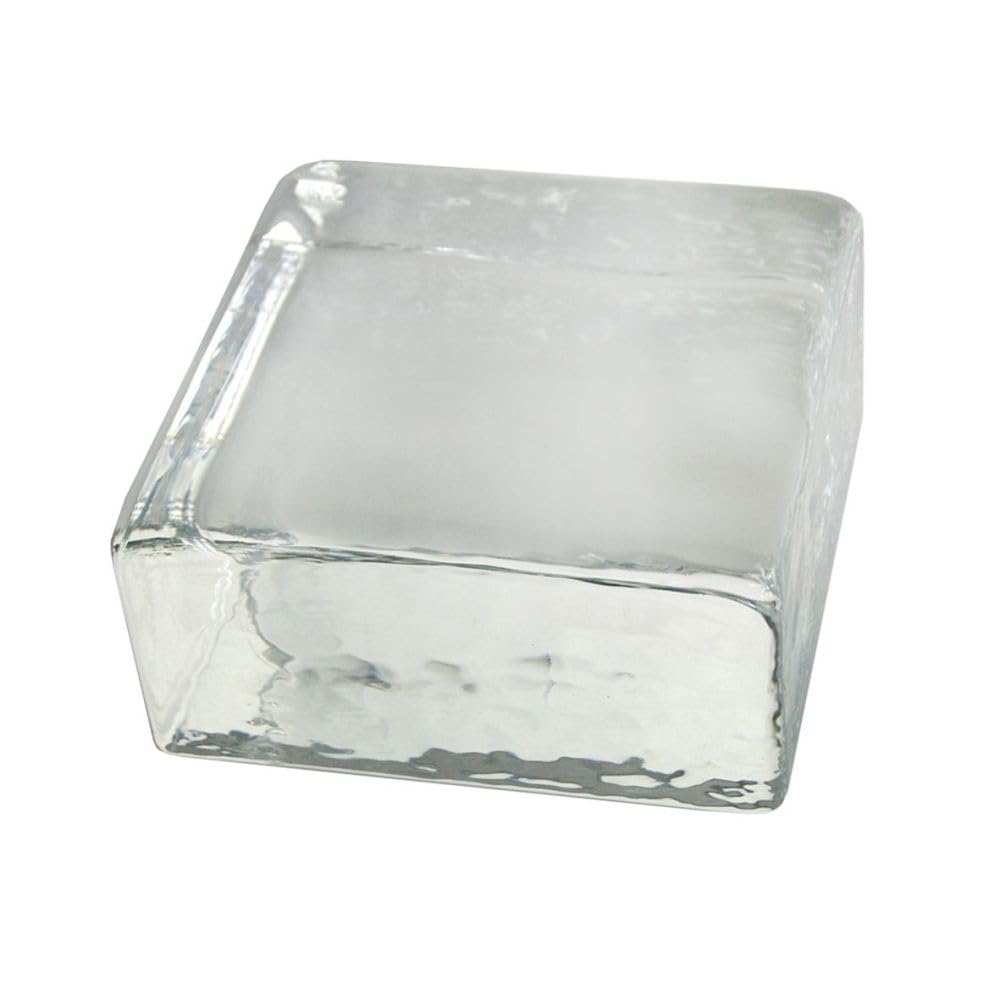 Fuchs Design Collection Crystal classica 1 pezzo liscio lucido mattoni in vetro vetromattone 10x10x5 cm Blocco di vetro fatto di vero vetro di alta qualità