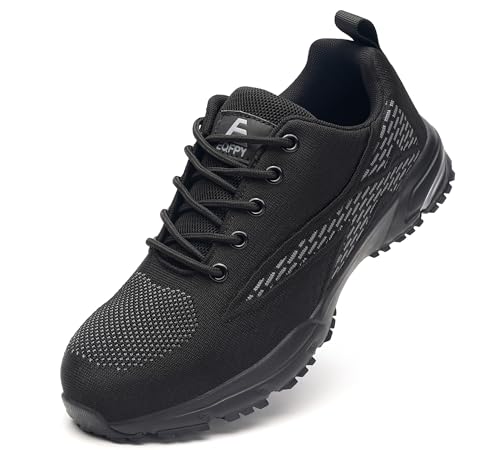 Steel Toe Shoes for Men Women Work Safety Shoes Comfortable Lightweight Puncture Proof Slip Resistant Indestructible Warehouse Industry Construction Shoe