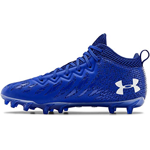 Under Armour Men's Spotlight Select Mid MC Football Shoe, Team Royal (400)/White, 10.5