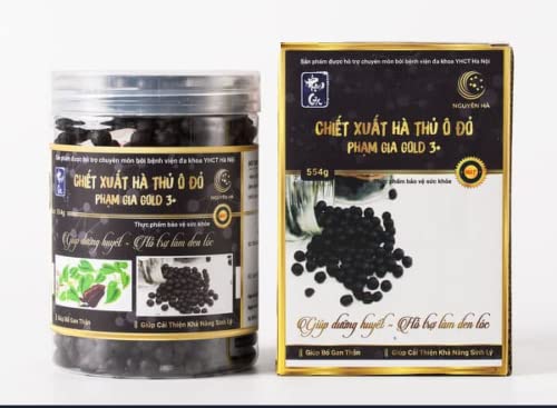 Pham Gia Gold 3+ Vietnamese Herbal Hair Supplement, Ha Thu O Pham Gia Gold 3+, chiet xuat Hà Thủ Ô Đỏ – Fuller, Stronger, Longer Hair – Prevents Thinning, Hair Loss, Grays