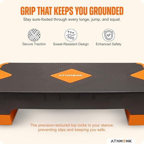 Image of Adjustable Multi-Level Aerobic Stepper Ultimate Equipment Gym Stepper for Home Workout | Enhance Stability, Flexibility, Strength | Home Cardio Exercise Aerobics Stepper for Women and Men