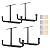 4 Set Overhead Garage Storage Rack Hooks, Heavy Duty Ceiling Double Hooks Hanger for Hanging Ladder Hose Pipe Lumber & Other Bulky Items (Pack of 4 - Black)