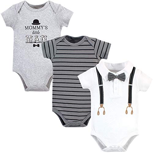 Little Treasure Unisex Baby Cotton Bodysuits, Mommys Man, 6-9 Months