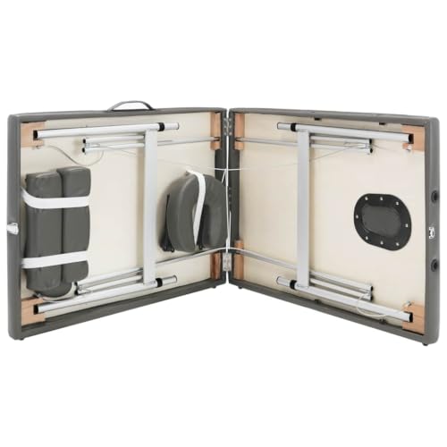 VGLQNRPT Stół do masażu składany 186 x 68 cm stelaż aluminiowy leżak