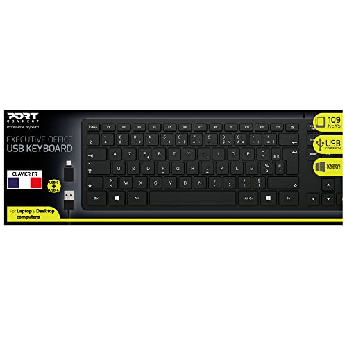 Clavier USB noir Port Connect 109 touches pour ordinateur portable et PC - 5