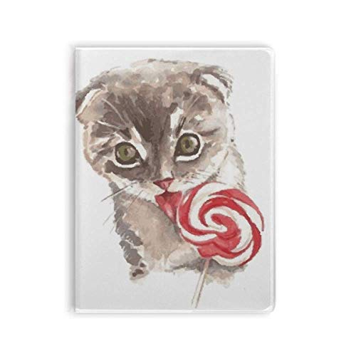 Carnet de notes Aquarelle Little Cat Lollipop avec couverture souple