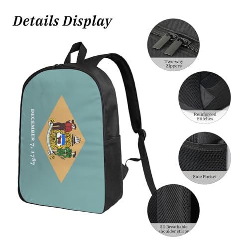 Sac à dos avec boîte à déjeuner Delaware pour l'école et le voyage - 5