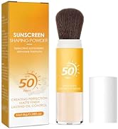 Mineral Sunscreen Setting Powder, SPF 50 Mineral Sunscreen Setting Powder for Face, Oil Control N...