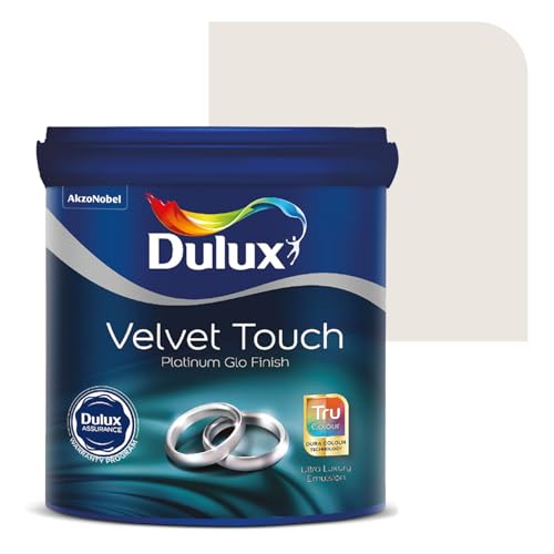 Image of Dulux Platinum Glo Super Premium Interior Emulsion Paint For Walls With 6 Years Warranty| Rich Matte Finish | Dirt & Dust Resistant | Smooth Colors, White(10 Litre,Natural White)