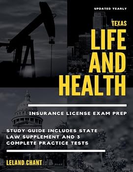 Paperback Texas Life and Health Insurance License Exam Prep: Updated Yearly Study Guide Includes State Law Supplement and 3 Complete Practice Tests Book