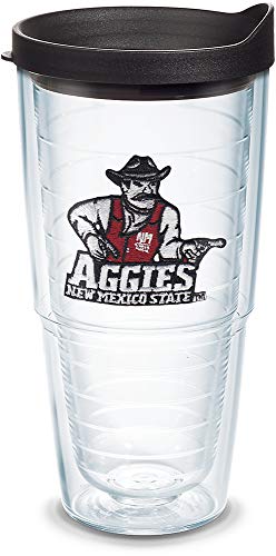 Tervis Made in USA Double Walled New Mexico State University Aggies Insulated Tumbler Cup Keeps Drinks Cold & Hot, 24oz, Primary Logo