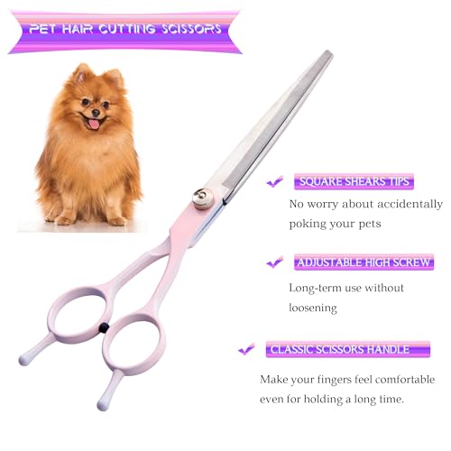 Grooming-Scissors-for-Dogs-at-Home-Fcysy-Professional-Dog-Grooming-Kit-Tijeras-Para-Cortar-Pelo-De-Perros-Cat-Grooming-Scissors-Curved-Haircut-Scissors-Blending-Shears-Set