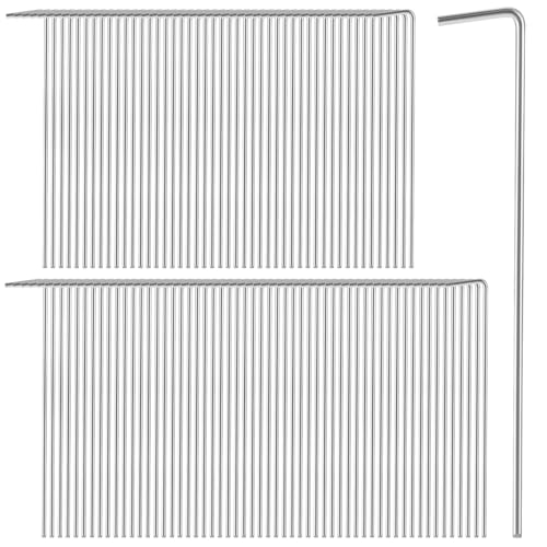 MIVIDE 100 Pack 8.26 inch Tent Stakes, Galvanized Steel...