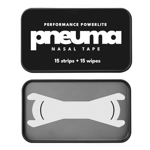 Pneuma Nasal Strips – Performance Powerlite – Extra Strength Nose Strips for Breathing & Oxygen Intake – Athletic Nasal Strips for Running, Snoring Relief & Better Sleep – Nose Breathing Strip