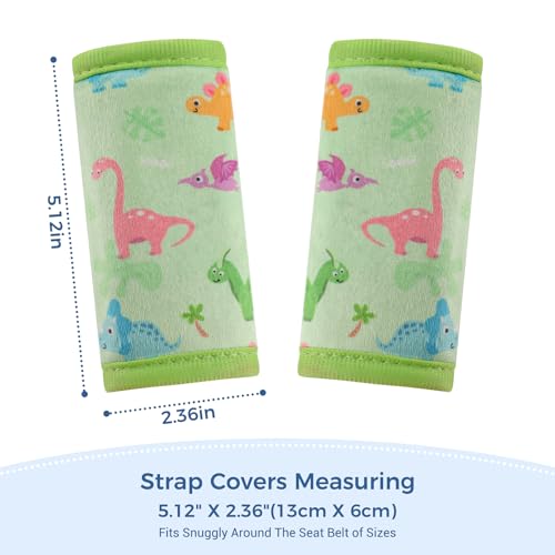Image of COOLBEBE Car Seat Straps Shoulder Pads for Baby Kids, Super Soft Seat Belt Covers for All Car Seats /Pushchair /Stroller /High Chair