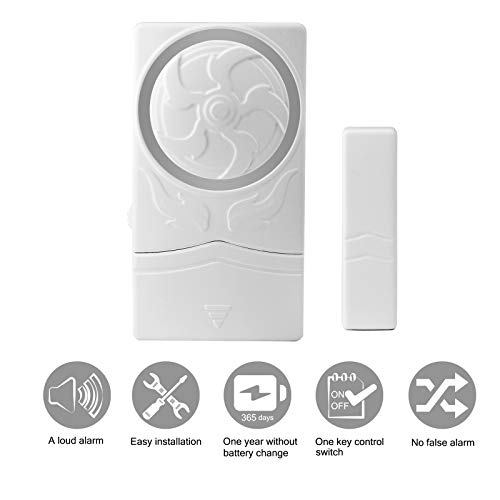 GREENCYCLE 1PK Door and Window Alarm 4-in-1 Mode Window Alarms for Wireless Alarm