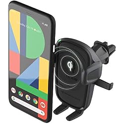 iOttie Car Charger Easy One Touch Wireless 2 Qi Charging CD Slot + Air Vent Combo Phone Mount for iPhone, Samsung Galaxy, Huawei, LG, Smartphones, Black
