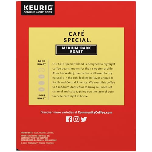Image of Community Coffee Cafe Special Medium-Dark Roast Single-Serve Keurig K-Cup Pods 48 Count (Pack of 1)