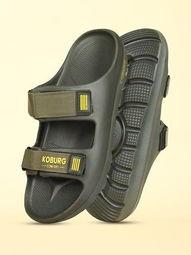 Image of KOBURG Nexa Sandals for Men| Stylish Trending | Comfortable | Super soft | Lightweight | EVA Sole | Casual Sandals | Slippers | Flip Flops for Men KF-464