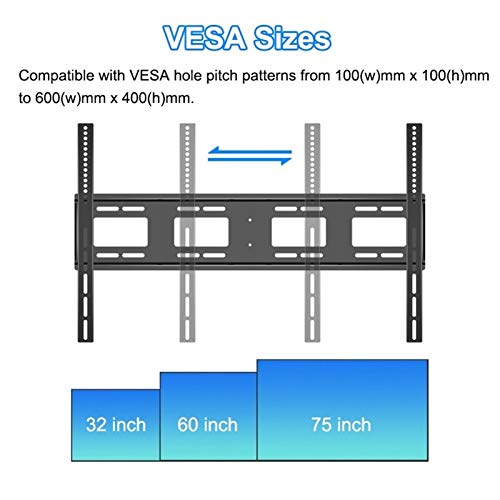 Soporte universal para TV con ruedas y 3 estantes, para TVs hasta 75" miniatura 5