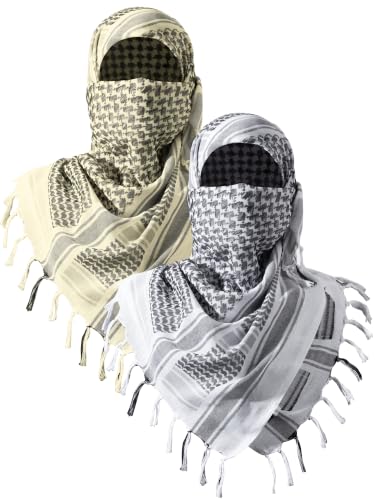 Image of FREE SOLDIER Scarf Military Shemagh Tactical Desert Keffiyeh Head Neck Scarf Arab Wrap with Tassel for Men Women