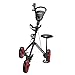 Caddymatic Golf X-TREME 3 Wheel Push/Pull Golf Cart with Seat (Black/Red)