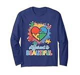 Consapevolezza dell'autismo Diverso Bella Consapevolezza dei bambini autistici Maglia a Manica