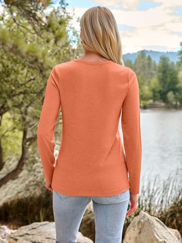 Image of AUTOMET Women's Long Sleeve Crewneck Shirts Casual Basic Tops