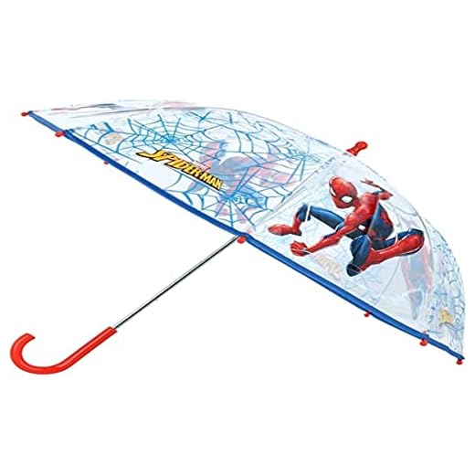 Spiderman Plástico Transparente Paraguas 24"